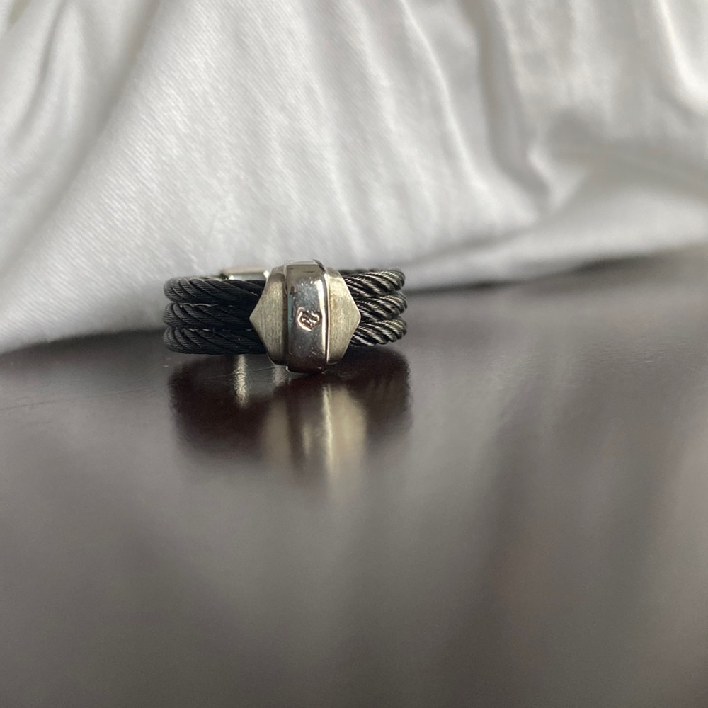 Black Cable Ring - image 1